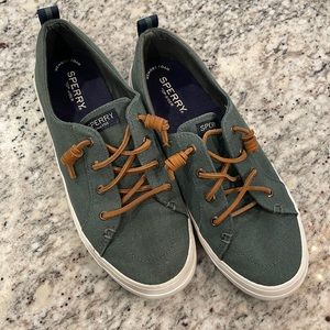 SPERRY Size 9 Green Canvas Sneaker